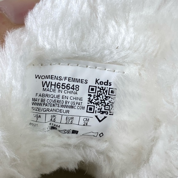 Kate Spade Keds Tan Sparkle Fur Trim Slip On Tennis Shoes size 7 - Picture 4 of 9